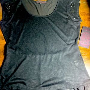 Black studded top size Large